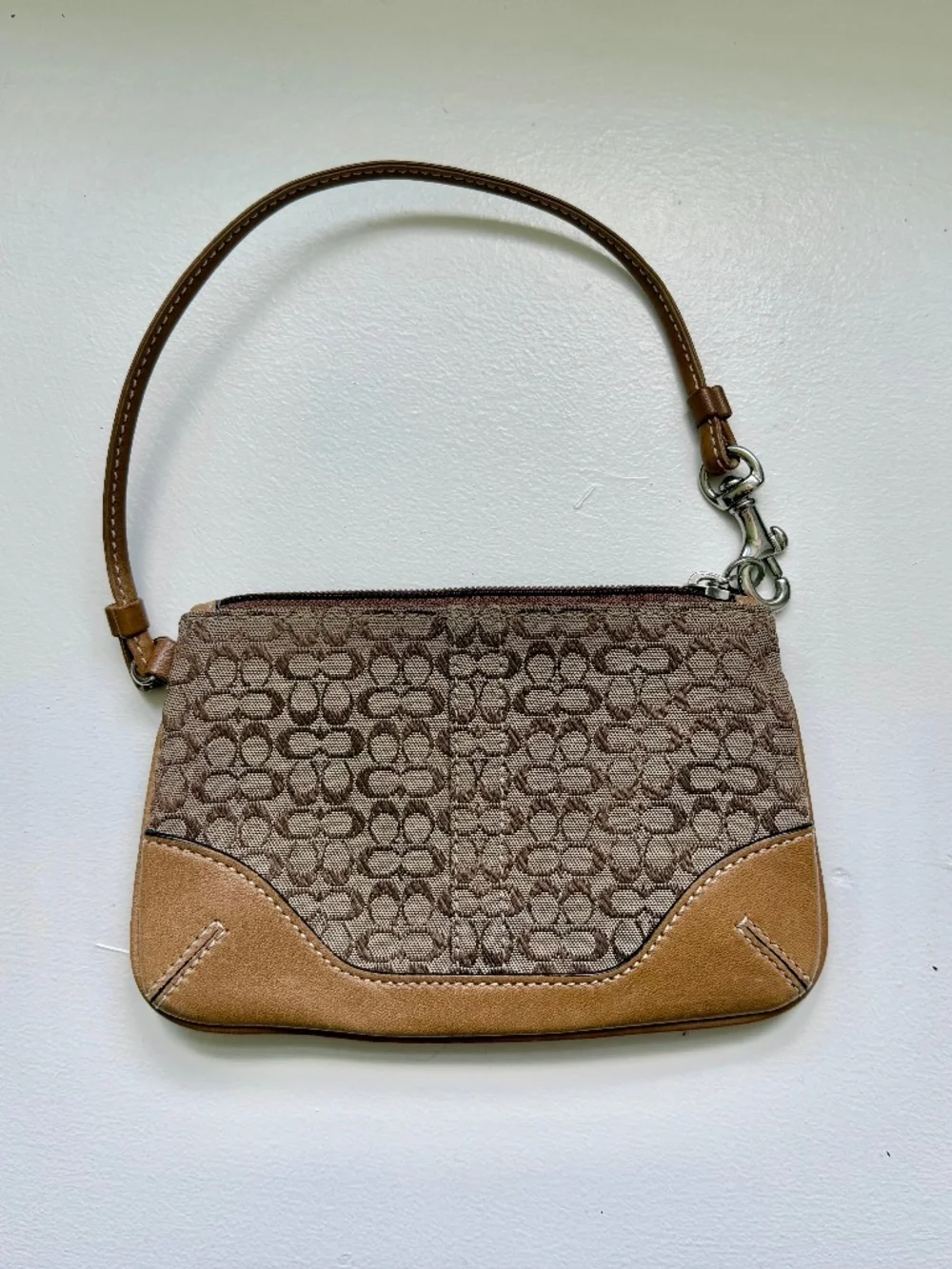 COACH Vintage Signature Monogram Soho Mini Wristlet - Y2K 2000s